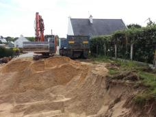 Terrassement et installation des réseaux sur terrain sablonneux à Auray
